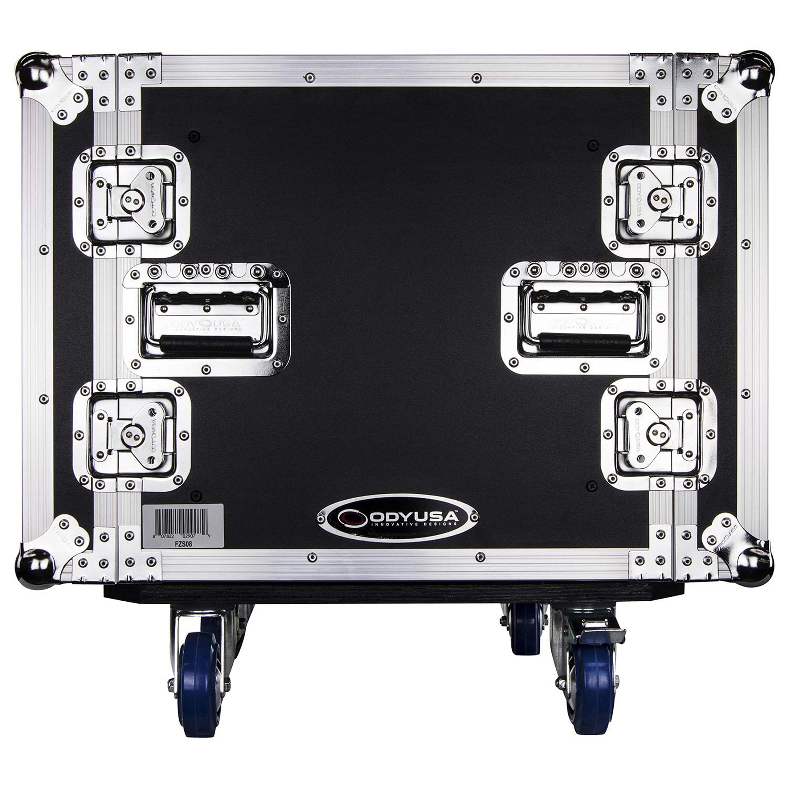 Amazon.com: 8U Shock Mount Rack Flight Case with Caster Wheels